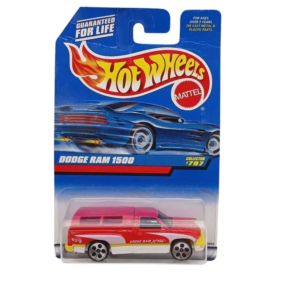 Hot Wheels 1998 Red Dodge Ram 1500 #797 Mattel 5 Hole Rims Collectible Toy Truck